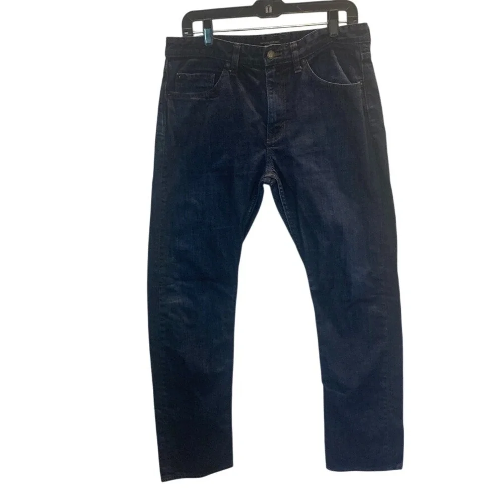Banana Republic Jeans Mens 33x32 Slim Straight‎ Dark Wash Indigo Cotton Denim